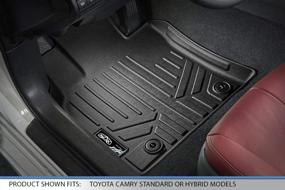 img 3 attached to 🔍 Custom Fit 2 Row Floor Mat Liner Set for Toyota Camry 2018-2021 (FWD Models Only, Non-Hybrid)