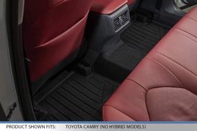 img 1 attached to 🔍 Custom Fit 2 Row Floor Mat Liner Set for Toyota Camry 2018-2021 (FWD Models Only, Non-Hybrid)