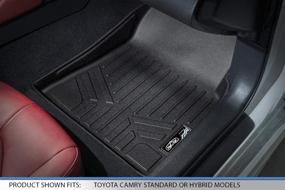 img 2 attached to 🔍 Custom Fit 2 Row Floor Mat Liner Set for Toyota Camry 2018-2021 (FWD Models Only, Non-Hybrid)