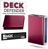 🔴 ultimate protection for your cards: magic makers deck defender card case - ruby red logo