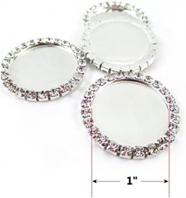 img 1 attached to 💎 Pack of 25 White Rhinestone Diamond Caps - Ideal for Hair Bow Making, DIY Pendants, and Craft Scrapbooks