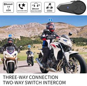 img 2 attached to Улучшите мотоциклетную связь: BT-S3 Bluetooth интерком для шлемов для кросс-кантри - подключение до трех человек с возможностью одновременного разговора (2 шт.)