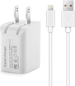 img 4 attached to 🔌 2in1 Apple MFi Certified 10Ft Lightning Cable + Dual Port USB Wall Charger for iPhone and iPad