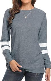 img 4 attached to Makamaka Sweaters Blouses Crewneck Sweatshirts Sports & Fitness