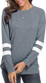 img 3 attached to Makamaka Sweaters Blouses Crewneck Sweatshirts Sports & Fitness