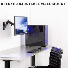 img 3 attached to 🖥️ VIVO Premium Aluminum LCD Monitor Wall Mount - Adjustable Arm for 27-inch Screens, VESA 100x100, MOUNT-G100B