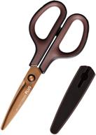 plus fitcut curb easy grip titanium coating sc-175st brown scissors - sharp cutting and optimal comfort - japan import logo