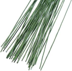 img 1 attached to Versatile Decora 22 Gauge Dark Green Floral Wire, Perfect for Any Craft or Floral Arrangement - 50-Pack, 16-inch Length