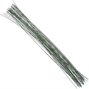 img 2 attached to Versatile Decora 22 Gauge Dark Green Floral Wire, Perfect for Any Craft or Floral Arrangement - 50-Pack, 16-inch Length