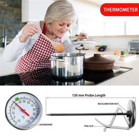 img 1 attached to 🍳 Essential 4-Piece Kitchen Thermometer Kit with Timer, Oven & Refrigerator Thermometers, Magnetic 24-Hour Cooking Timer, and Instant Read Meat Thermometer