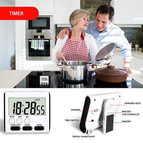 img 3 attached to 🍳 Essential 4-Piece Kitchen Thermometer Kit with Timer, Oven & Refrigerator Thermometers, Magnetic 24-Hour Cooking Timer, and Instant Read Meat Thermometer