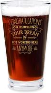 🍻 funny farewell gift for coworker leaving - celebrate pursuing your dreams away from work - 16 oz beer pint glass: bad bananas логотип