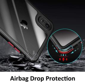 img 2 attached to Чехол TENOC с прозрачной задней панелью для iPhone XR 6.1 дюйма - черный - высококачественная защита