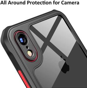 img 1 attached to Чехол TENOC с прозрачной задней панелью для iPhone XR 6.1 дюйма - черный - высококачественная защита