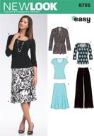 👚 new look sewing pattern 6735: stylish misses separates in sizes 10-22 logo