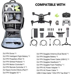 img 3 attached to PONYRC Multifunctional Storage Backpack for DJI FPV Combo Drone & Accessories, Compatible with DJI Air 2S, Mavic Mini 2, Mavic 2 Pro, Cameras, SLRs, Laptops