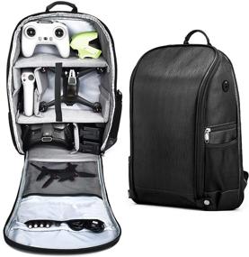 img 4 attached to PONYRC Multifunctional Storage Backpack for DJI FPV Combo Drone & Accessories, Compatible with DJI Air 2S, Mavic Mini 2, Mavic 2 Pro, Cameras, SLRs, Laptops