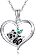 ❤️ adorable panda heart necklace - trishula forever love animals jewelry, ideal gift for mom, daughter, wife logo