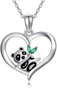 img 4 attached to ❤️ Adorable Panda Heart Necklace - TRISHULA Forever Love Animals Jewelry, Ideal Gift for Mom, Daughter, Wife