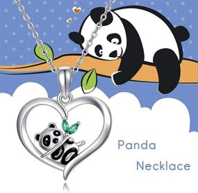 img 2 attached to ❤️ Adorable Panda Heart Necklace - TRISHULA Forever Love Animals Jewelry, Ideal Gift for Mom, Daughter, Wife