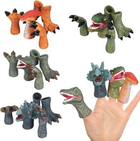 img 3 attached to 🦖 Dinosaur Rubber Puppets: Bring COGO MAN's Prehistoric World to Life!