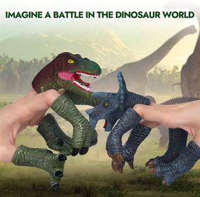 img 2 attached to 🦖 Dinosaur Rubber Puppets: Bring COGO MAN's Prehistoric World to Life!