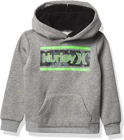 img 2 attached to 👦 Hurley Boys Pullover Hoodie in Black - Boys' Fashion Hoodies & Sweatshirts