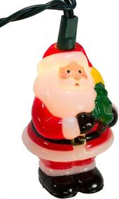 img 3 attached to 🎅 Kurt Adler UL 10-Light Santa with Tree Light Set, 3-Inch: Festive Holiday Décor for Your Home