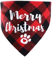 🐾 adjustable soft pet triangle scarf with plaid painting festival element patterns - dog bandana for halloween, thanksgiving, christmas, st. patrick's day, 4th of july - suitable for small, medium-large dogs and cats - stylish bibs логотип