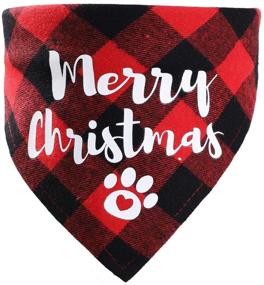 img 4 attached to 🐾 Adjustable Soft Pet Triangle Scarf with Plaid Painting Festival Element Patterns - Dog Bandana for Halloween, Thanksgiving, Christmas, St. Patrick's Day, 4th of July - Suitable for Small, Medium-Large Dogs and Cats - Stylish Bibs