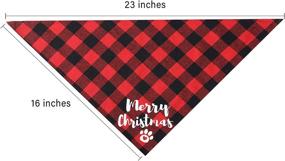 img 3 attached to 🐾 Adjustable Soft Pet Triangle Scarf with Plaid Painting Festival Element Patterns - Dog Bandana for Halloween, Thanksgiving, Christmas, St. Patrick's Day, 4th of July - Suitable for Small, Medium-Large Dogs and Cats - Stylish Bibs