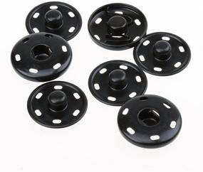 img 2 attached to 🧵 COTOWIN 19mm Sew-On Snaps, Black Press Buttons - Pack of 10, Ideal for Sewing Projects