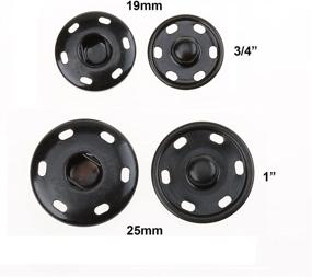 img 1 attached to 🧵 COTOWIN 19mm Sew-On Snaps, Black Press Buttons - Pack of 10, Ideal for Sewing Projects