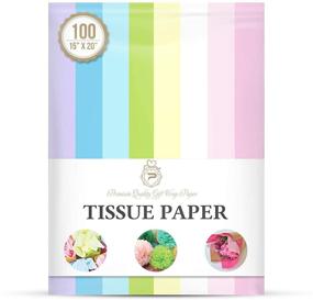 img 4 attached to 🌈 Vibrant Pastel Rainbow Tissue Paper: 8 Assorted Colors for Gift Wrapping, Packaging, Crafts & More - 15" X 20" 100 Sheets