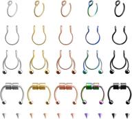 pantide nose rings horseshoe stainless logo