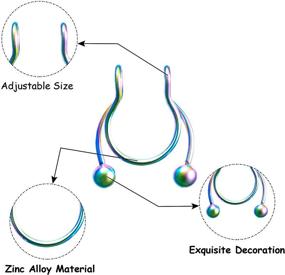 img 2 attached to PANTIDE Nose Rings Horseshoe Stainless