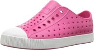 👟 native shoes jefferson child: lightweight sneaker for kids in hollywood pink/shell white - size 11 m us little kid logo