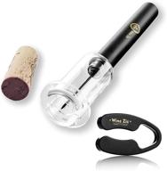 wine ziz amazingly simple wine opener with foil cutter gift set for wine lovers: [2021 upgraded] easy cork remover corkscrew & air pressure wine bottle opener logo