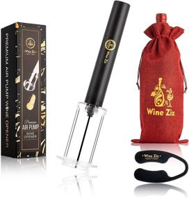 img 3 attached to Wine Ziz Amazingly Simple Wine Opener with Foil Cutter Gift Set for Wine Lovers: [2021 Upgraded] Easy Cork Remover Corkscrew & Air Pressure Wine Bottle Opener