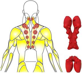 img 1 attached to 🧲 LittleMum Trapezius Trigger Point Massager: Migraine & Headache Relief Tool for Neck & Shoulder Pain, Dowager's Hump Corrector & Acupressure Massager