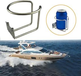 img 1 attached to 🛥️ Plum Garden 2pcs Stainless Steel Boat Ring Cup Drink Holder: Ideal for Marine Yacht Truck RV