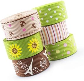 img 1 attached to 🎀 Summer-Ray 64 Yards (32 x 2 Yards) Grosgrain Ribbon 5/8" (16mm) Assorted Colors Value Pack