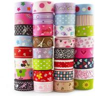 🎀 summer-ray 64 yards (32 x 2 yards) grosgrain ribbon 5/8" (16mm) assorted colors value pack logo