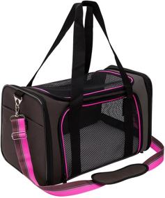 img 4 attached to 🐾 Airline Approved Soft-Sided Pet Travel Carrier for Medium-sized Dogs and Cats: Comfortable and Convenient