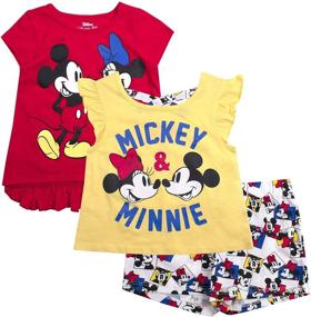 img 3 attached to 👚 Disney Girls 3PC Shirt Set: Stylish Short Shirts for Girls - Clothing and Tops Collection