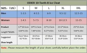 img 3 attached to ODIER Ice Cleats Grippers for Shoes and Boots with 24 Teeth Crampons and 10 Teeth Micro Spikes – Perfect for Walking on Ice, Snow, and Freezing Mud