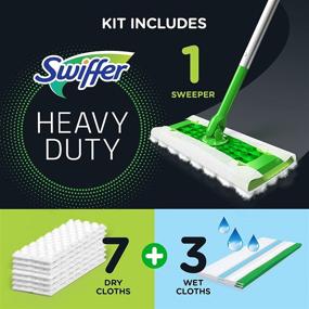 img 2 attached to Swiffer Sweeper Starter Kit, 🧹 Dry and Wet Floor Mop, 11-Piece Set