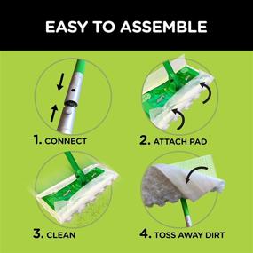 img 1 attached to Swiffer Sweeper Starter Kit, 🧹 Dry and Wet Floor Mop, 11-Piece Set