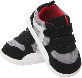 img 1 attached to 👟 Kuner Baby Unisex Cotton Sneakers with Rubber Sole for Outdoor First Walkers