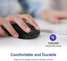 img 1 attached to 🖱️ TECKNET 2.4G Omni Small Portable Wireless Optical Mouse with USB Nano Receiver for Laptop, PC, Computer, Notebook, Mac, Extended 18 Month Battery Life (Black)